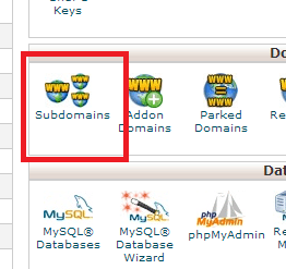 subdomain at cpanel