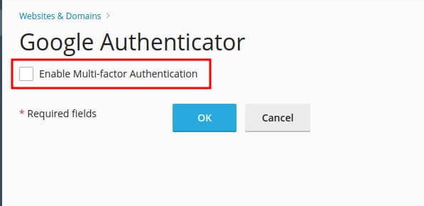 Ενεργοποίηση Google Authenticator.